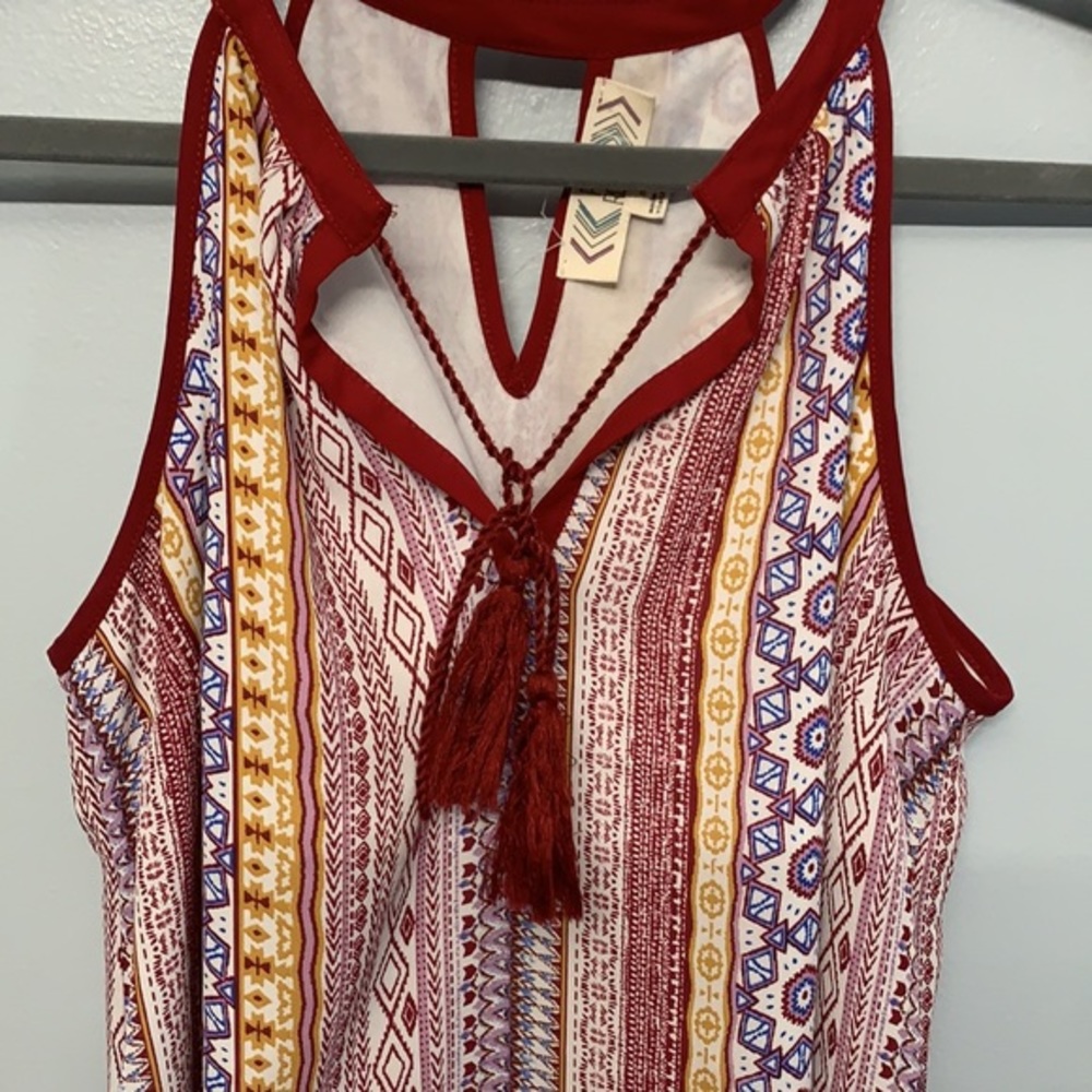 Pink Rose Aztec Patterned Dress